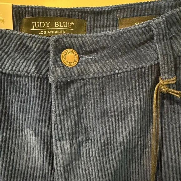 🍀 JUDY BLUE NWT SKINNY CORDUROY PANTS INDIGO BLUE - Picture 7 of 7